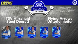 🎯 NOBDV - Kreisliga : Team 2 beschließt Saison 23/24 mit Heimspiel gg. Flying Arrows
